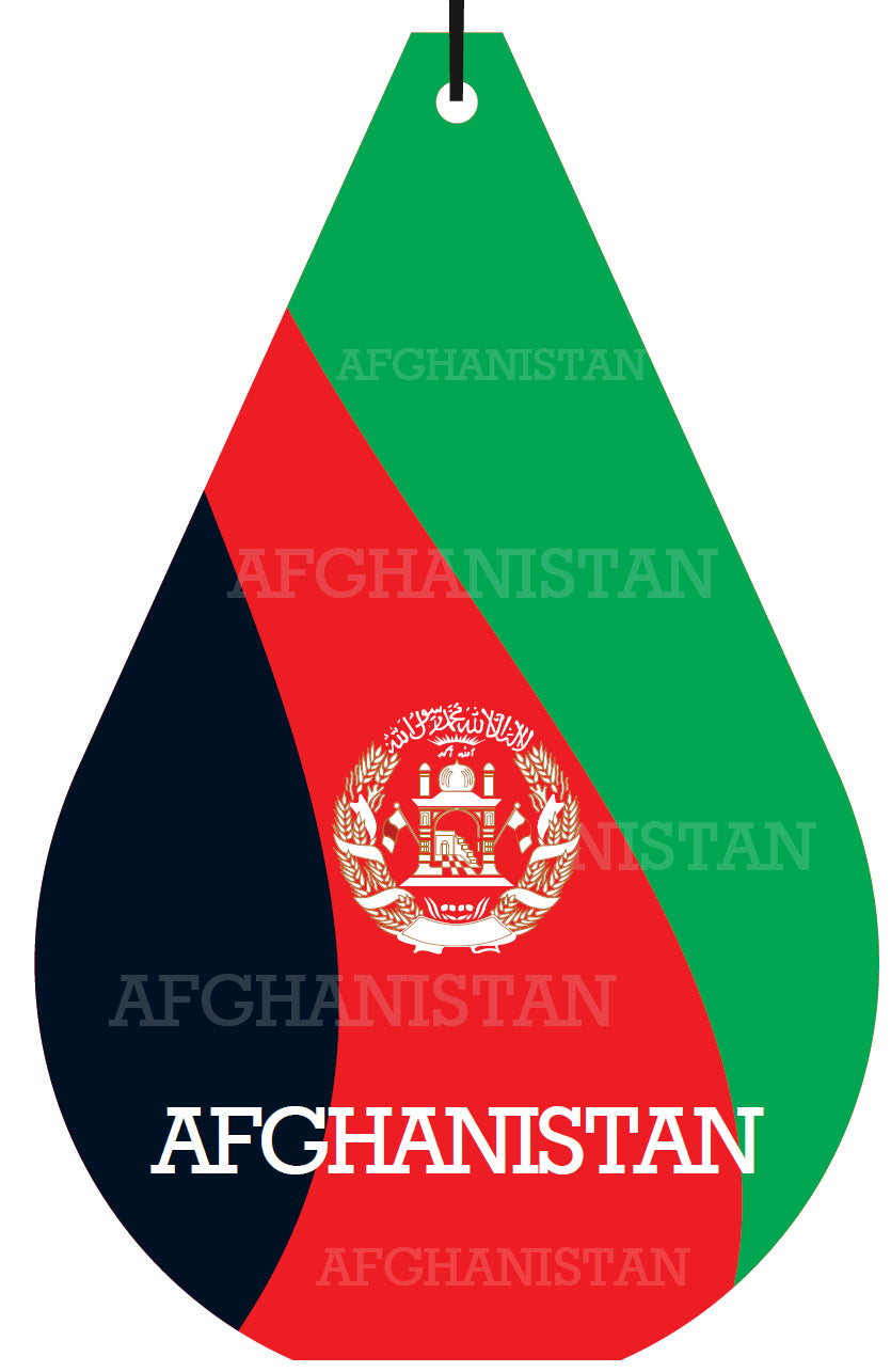 Afghanistan Flag Air Freshener Wholesale Box (15 pcs)