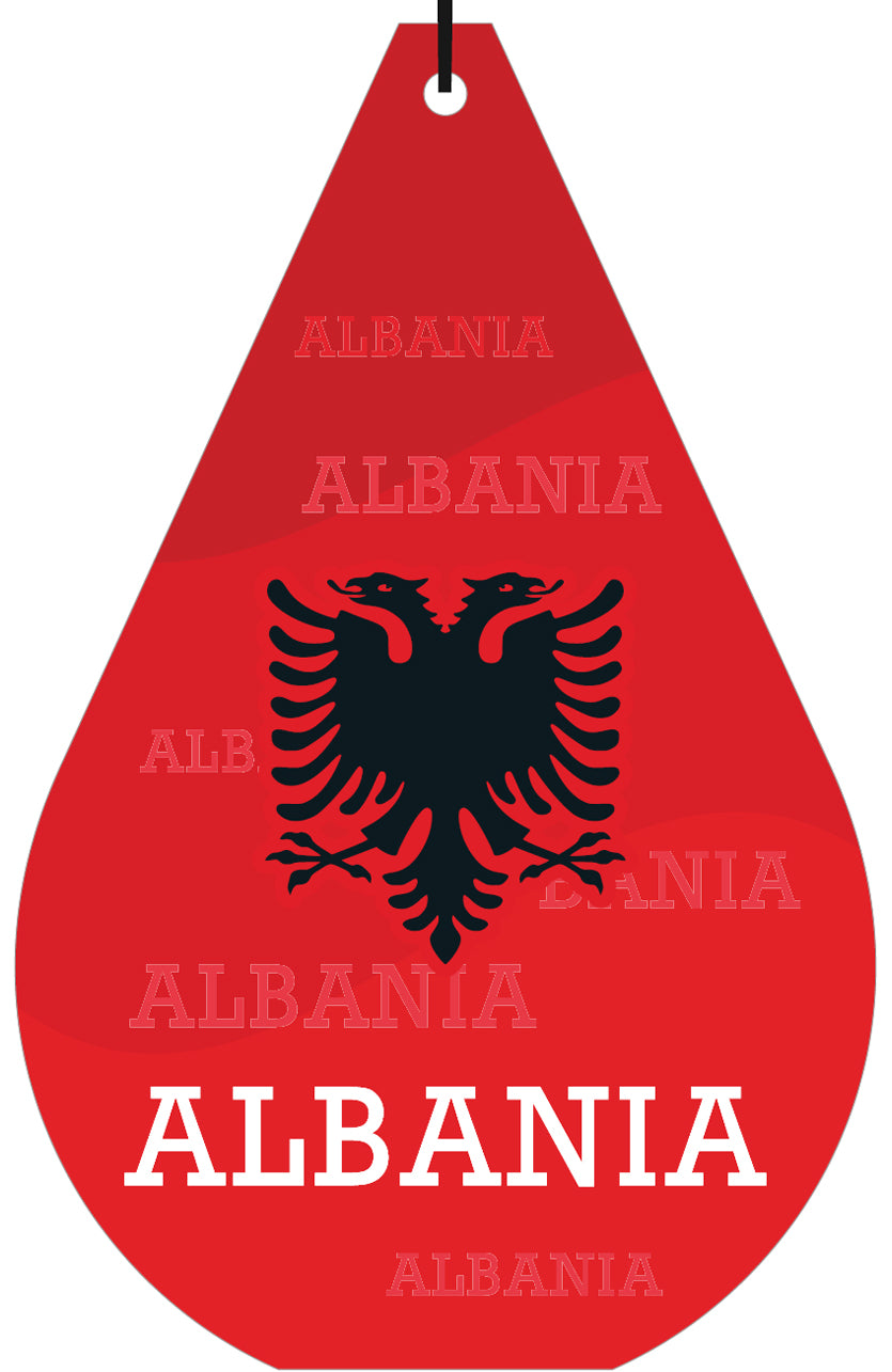 Albania Flag Air Freshener Wholesale Box (15 pcs)