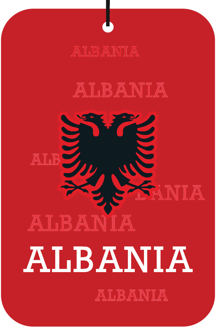 Albania Flag Air Freshener Square Wholesale Box (15 pcs)