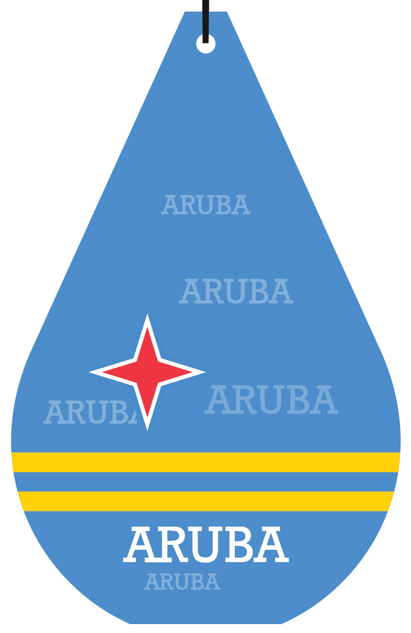 Aruba Flag Air Freshener Wholesale Box (15 pcs)