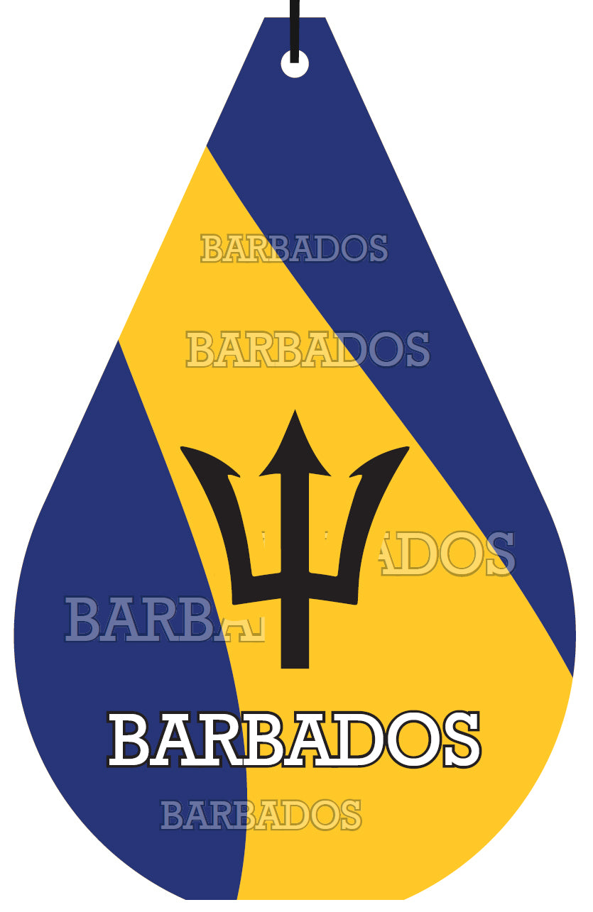 Barbados Flag Air Freshener Wholesale Box (15 pcs)