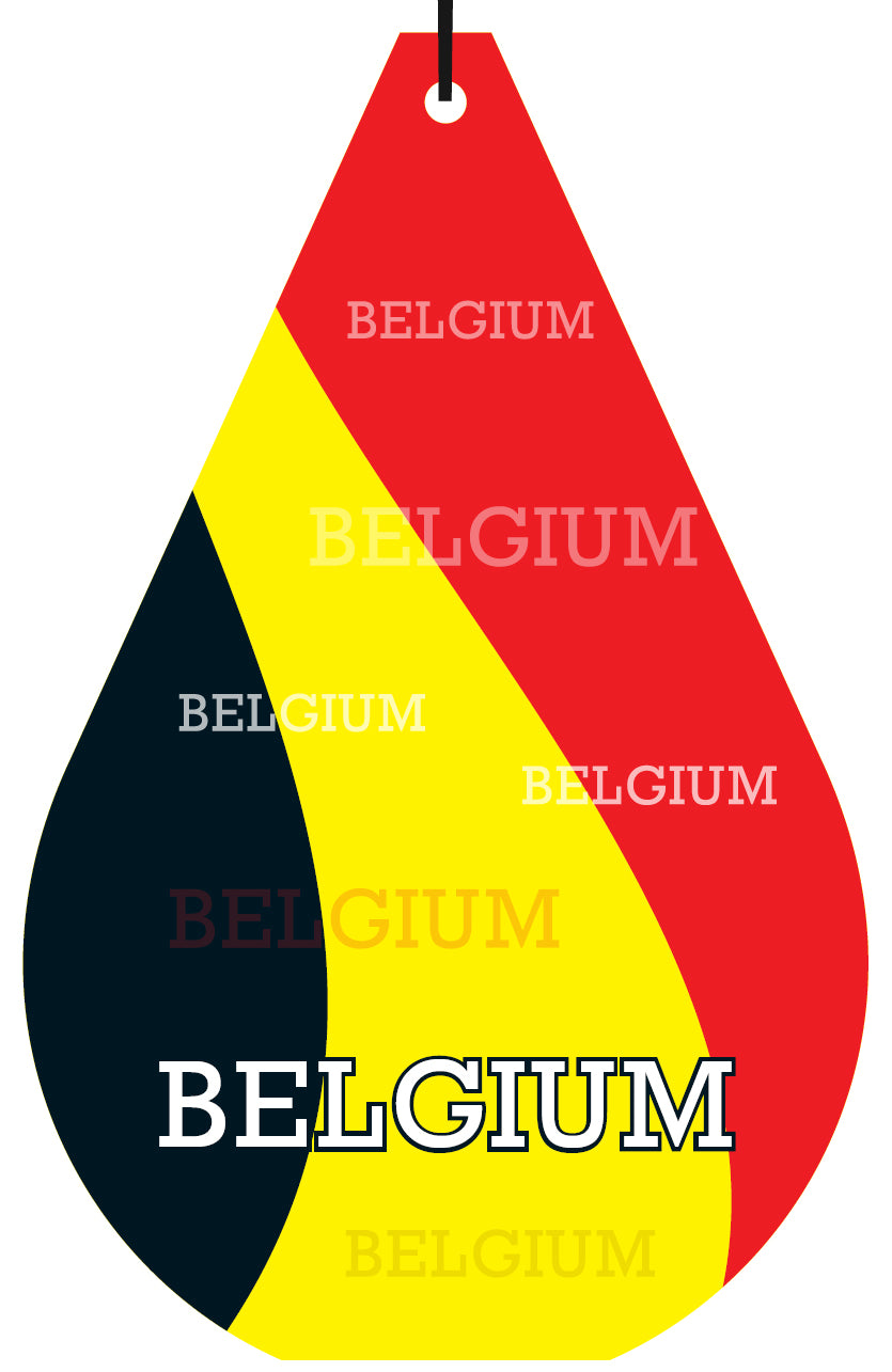 Belgium Flag Air Freshener Wholesale Box (15 pcs)
