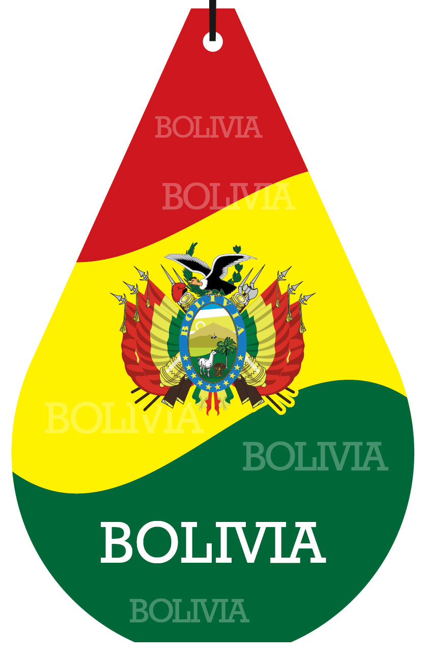 Bolivia Flag Air Freshener Wholesale Box (15 pcs)