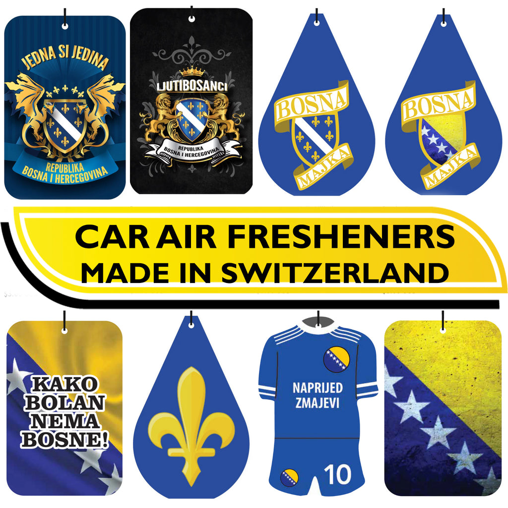 Bosnia Jedna Si Jedina BiH Map Air Freshener Wholesale Box (15 pcs)