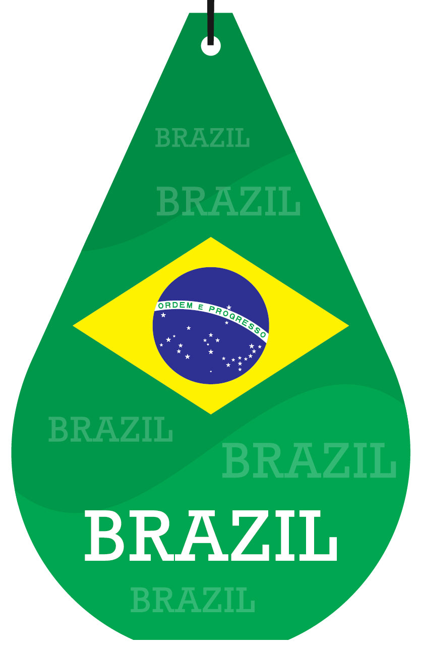 Brazil Flag Air Freshener Wholesale Box (15 pcs)