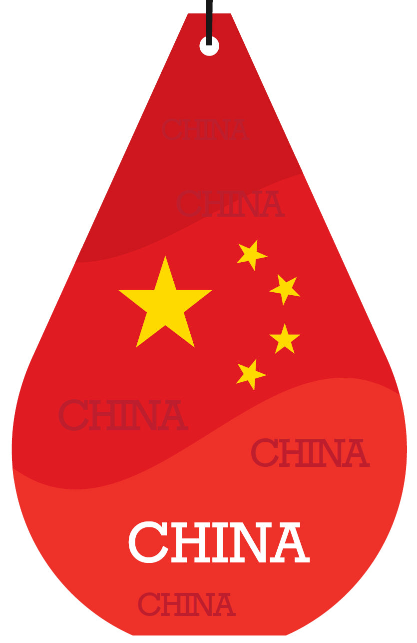 China Flag Air Freshener Wholesale Box (15 pcs)