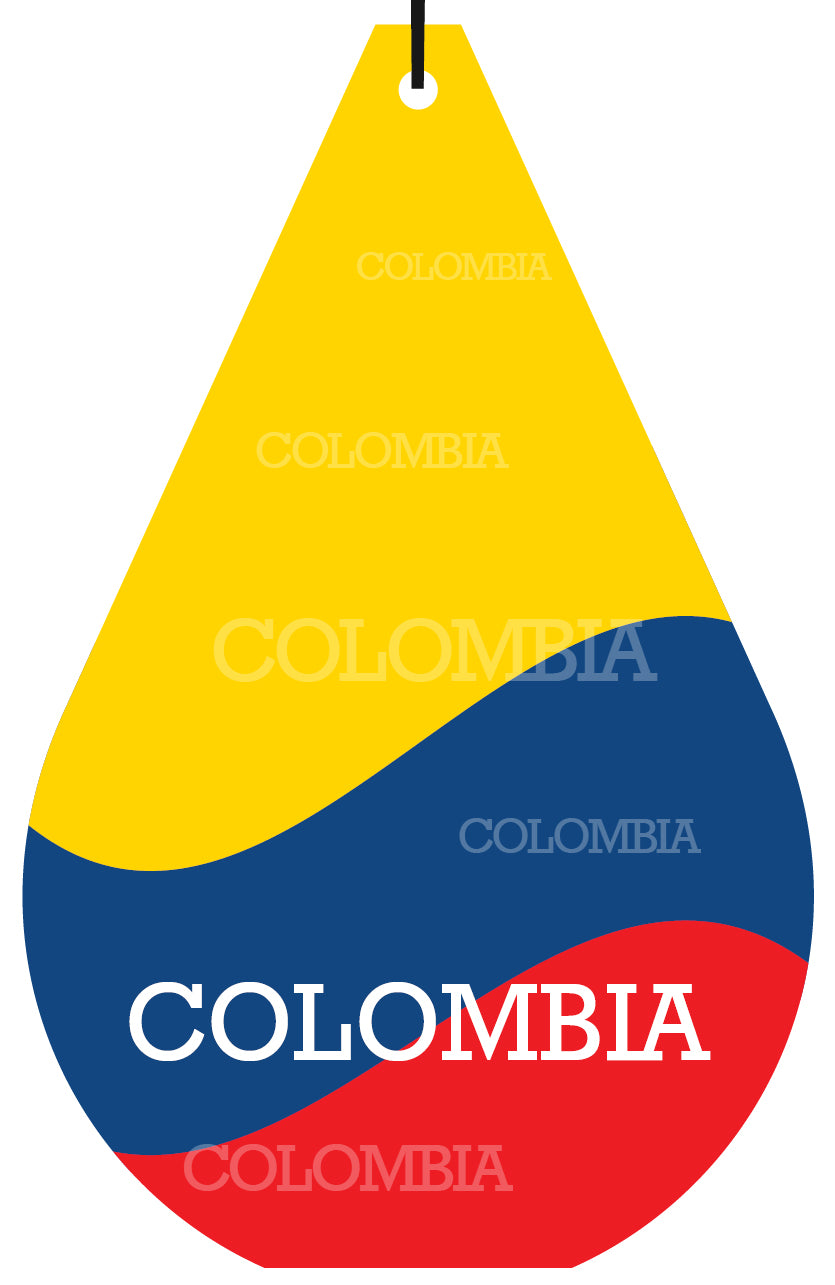 Colombia Flag Air Freshener Wholesale Box (15 pcs)