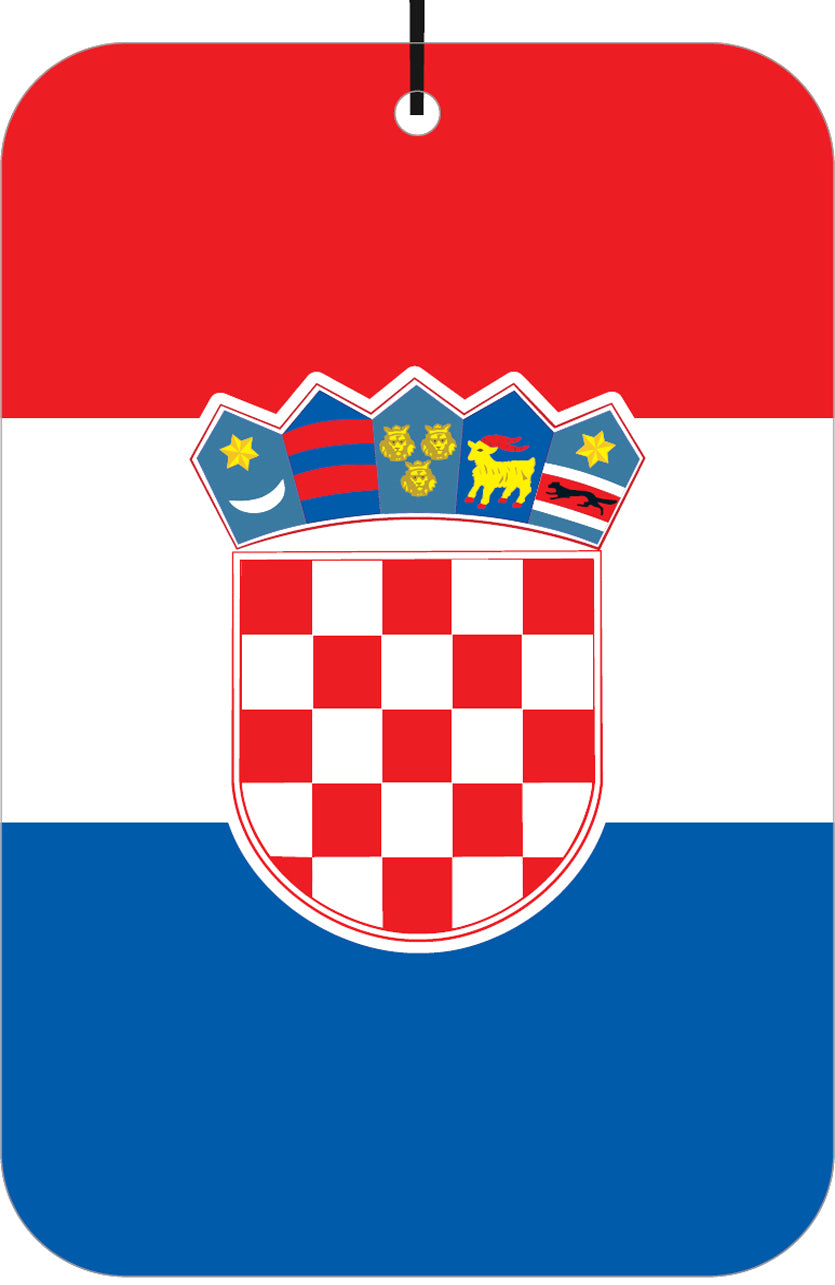 Croatia Hrvatska Flag (Rec-shaped) Air Freshener Wholesale Box (15 pcs)