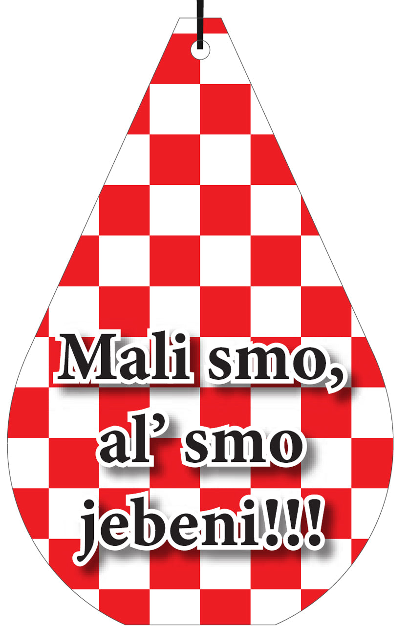 Croatia Hrvatska ("Mali smo..")Quote Air Freshener Wholesale Box (15 pcs)