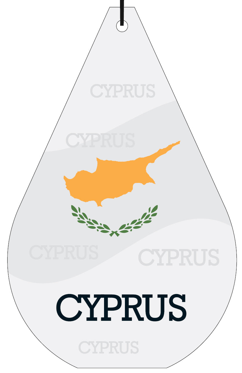 Cyprus Flag Air Freshener Wholesale Box (15 pcs)