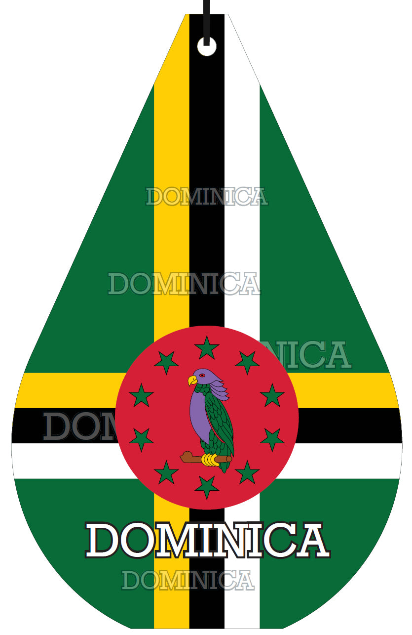 Dominica Flag Air Freshener Wholesale Box (15 pcs)