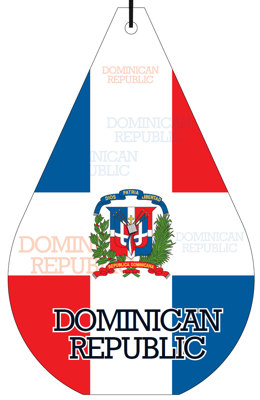 Dominican Republic Flag Air Freshener Wholesale Box (15 pcs)