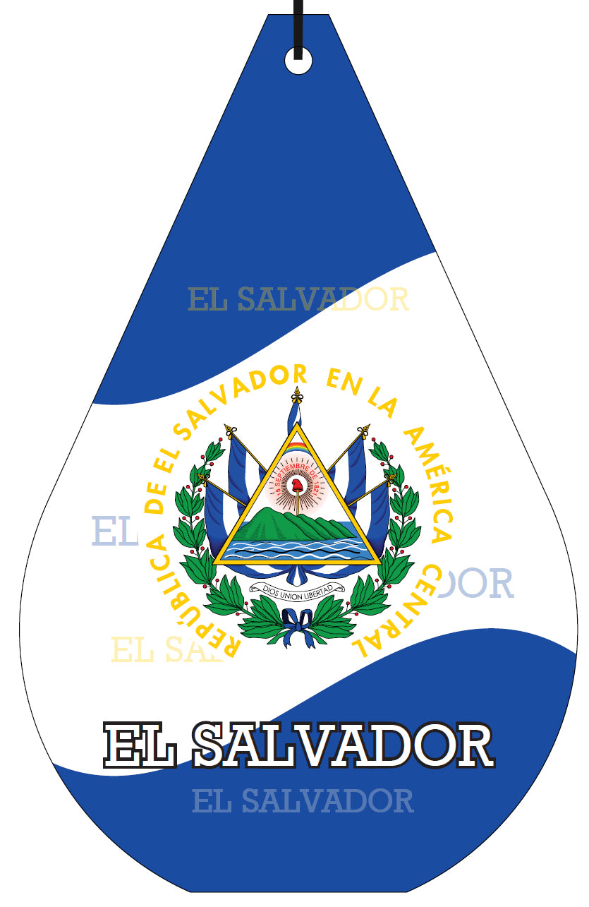 El Salvador Flag Air Freshener Wholesale Box (15 pcs)