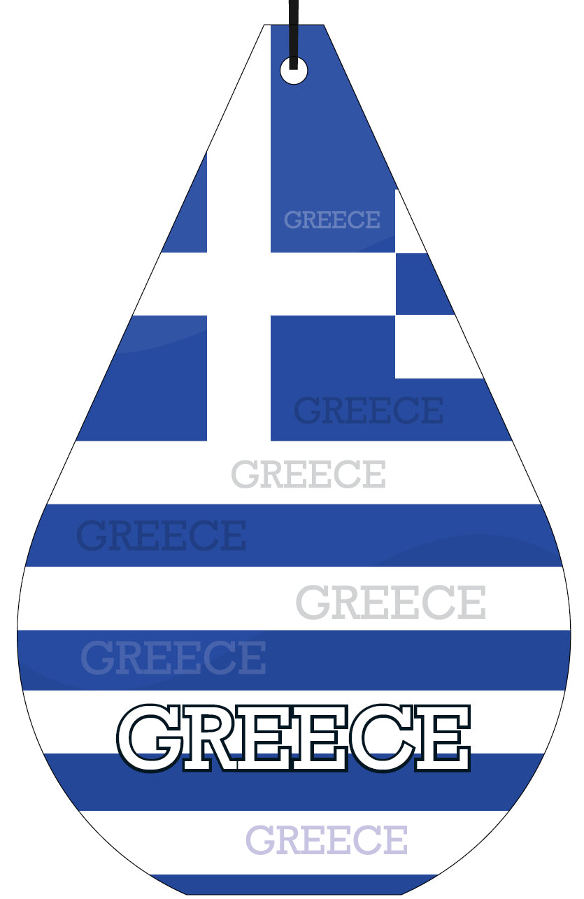 Greece Flag Air Freshener Wholesale Box (15 pcs)