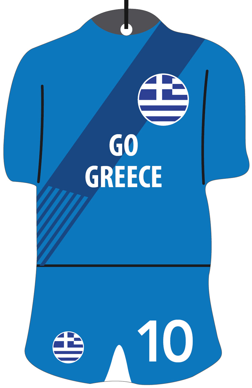 Greece Football Jersey Air Freshener Wholesale Box (15 pcs)