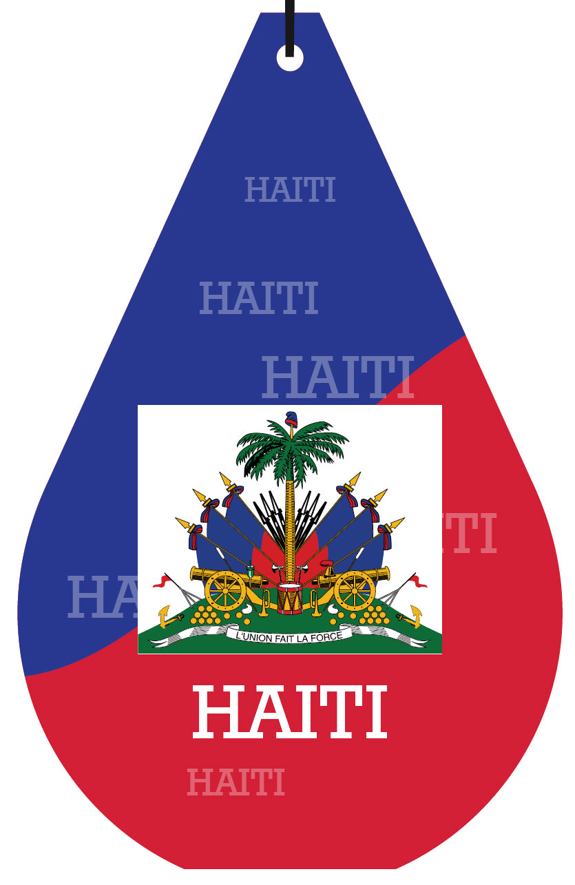 Haiti Flag Air Freshener Wholesale Box (15 pcs)