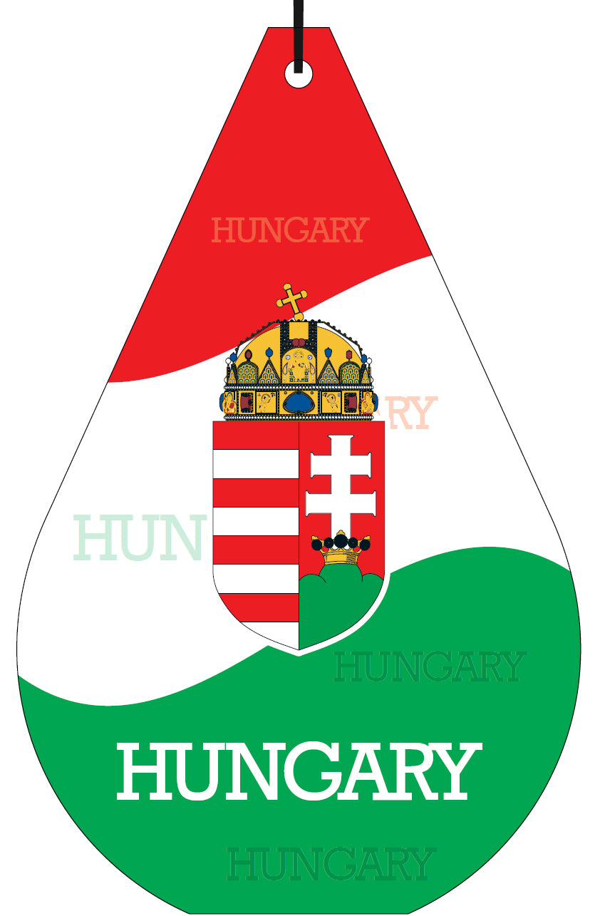 Hungary Flag Air Freshener Wholesale Box (15 pcs)
