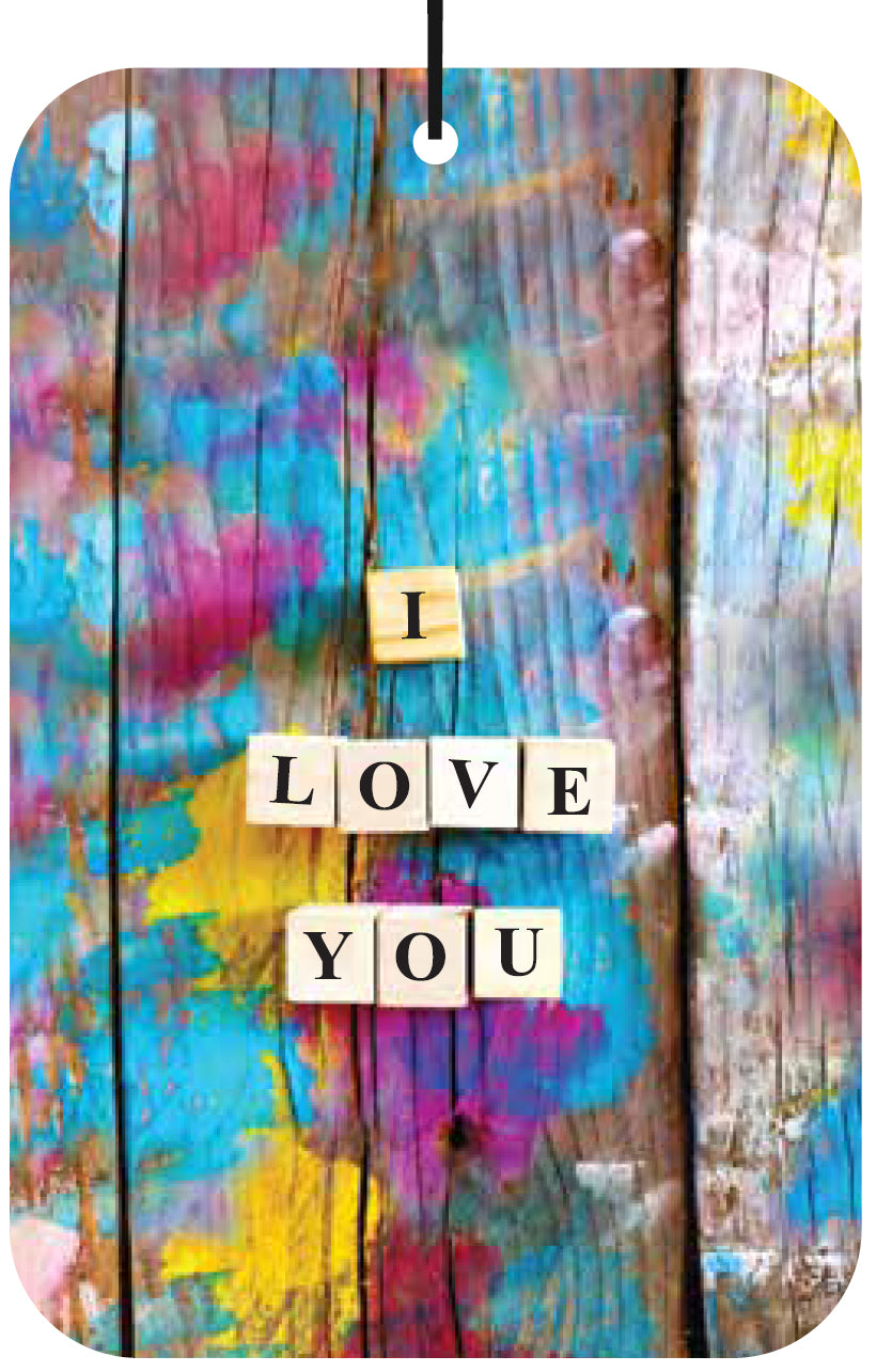 "I LOVE YOU" Quote Air Freshener Wholesale Box (15 pcs)