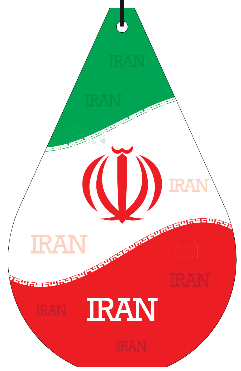 Iran Flag Air Freshener Wholesale Box (15 pcs)