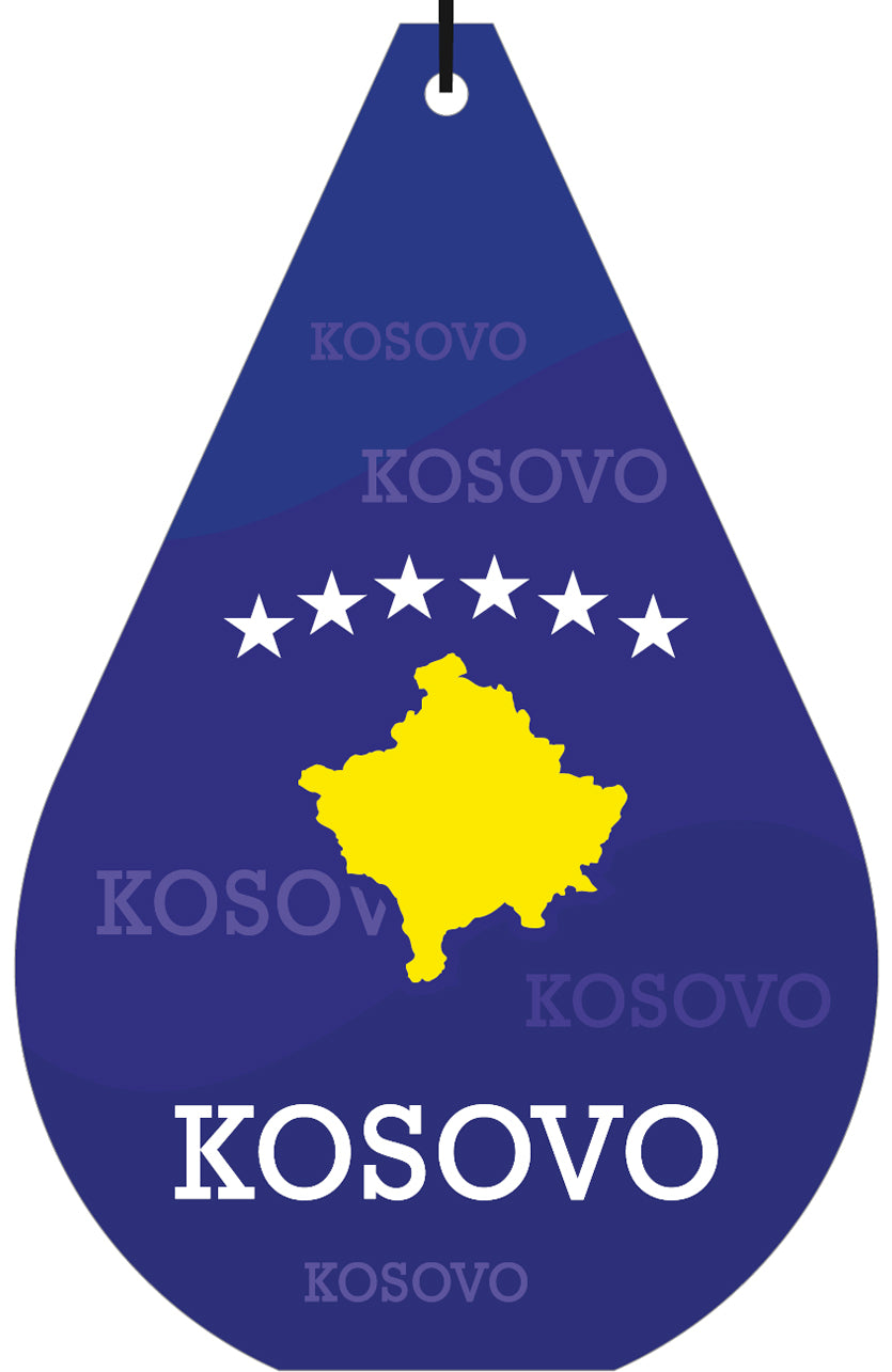 Kosovo Flag Air Freshener Wholesale Box (15 pcs)
