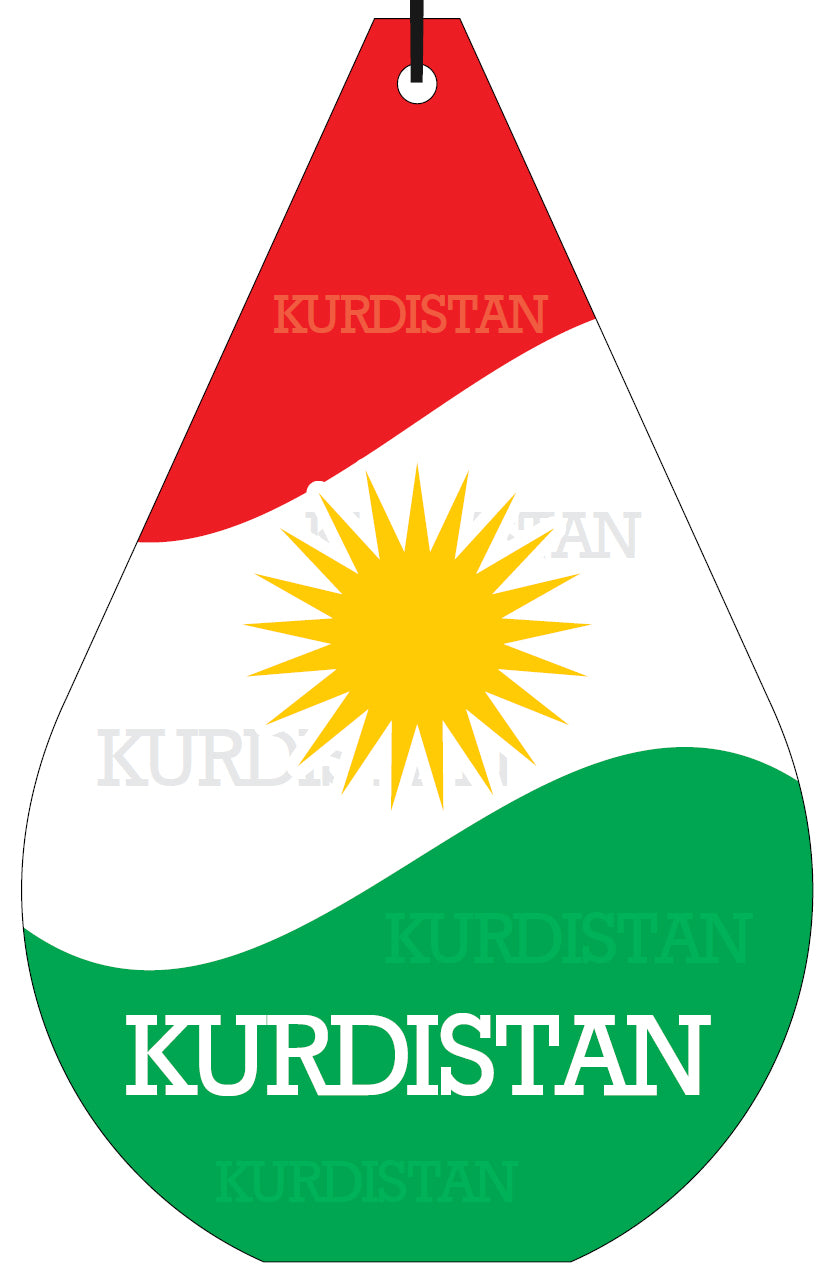 Kurdistan Flag Air Freshener Wholesale Box (15 pcs)