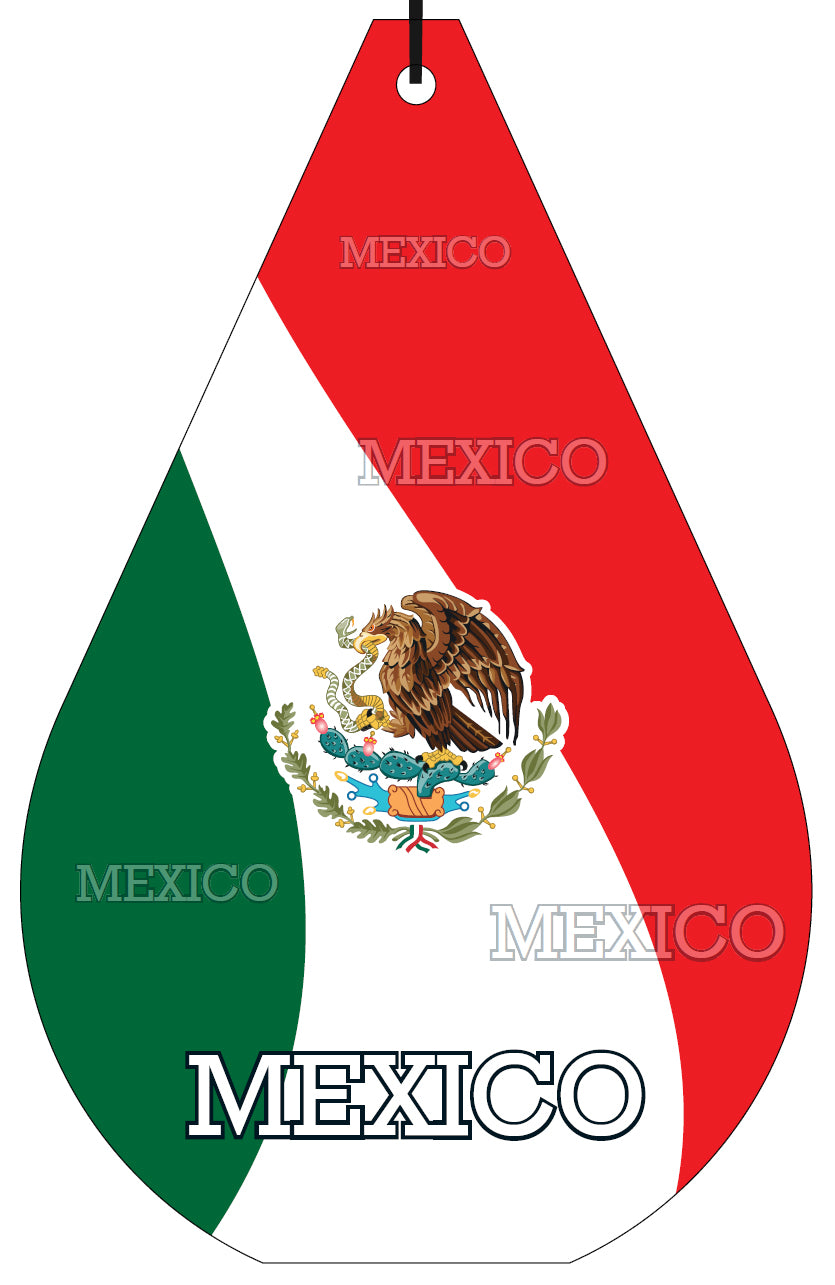 Mexico Flag Air Freshener Wholesale Box (15 pcs)