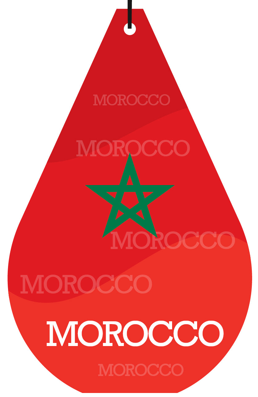 Morocco Flag Air Freshener Wholesale Box (15 pcs)
