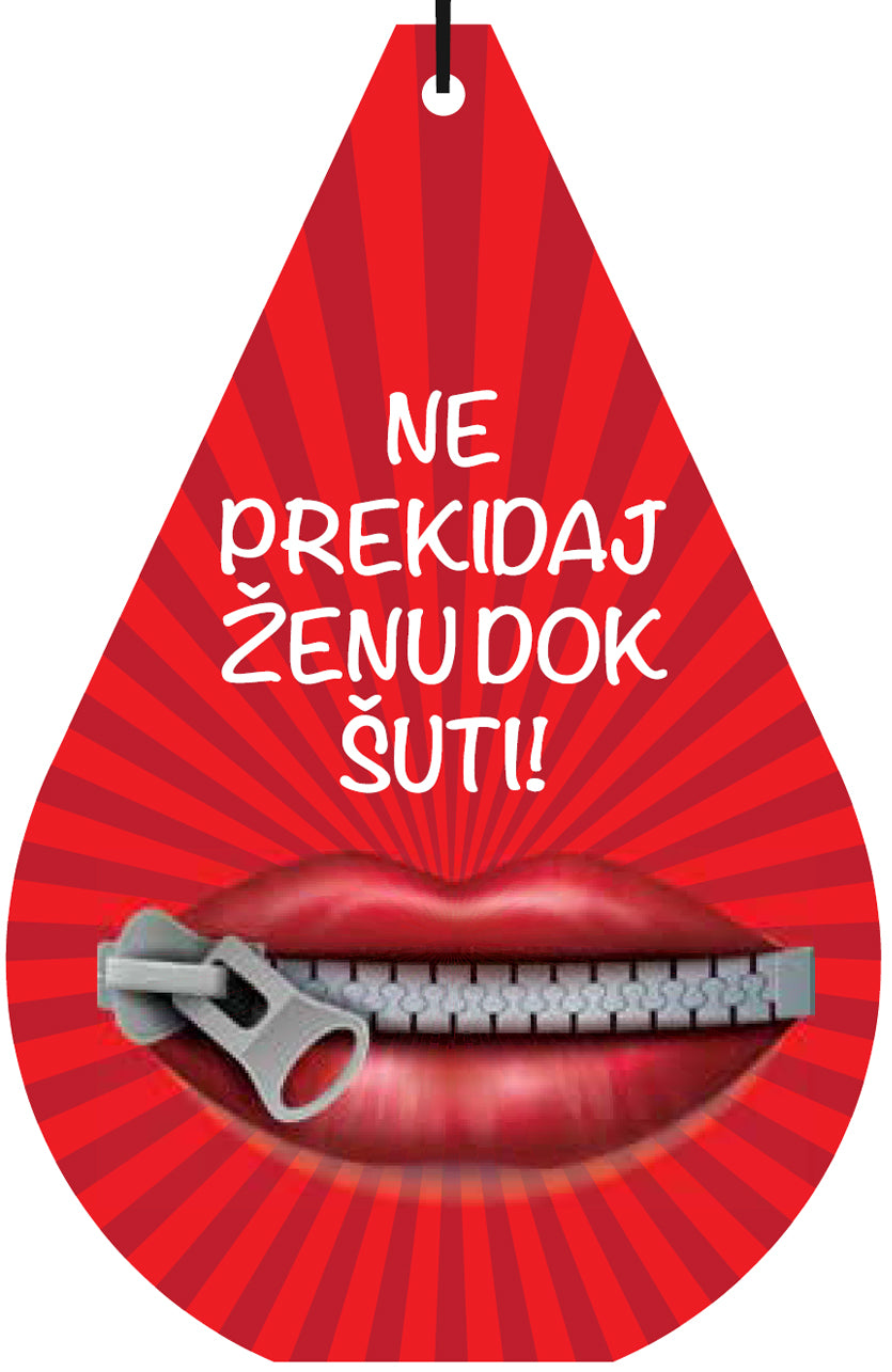 Ex-Yu "Ne Prekidaj Zenu Dok Suti" Quote Air Freshener Wholesale Box (15 pcs)