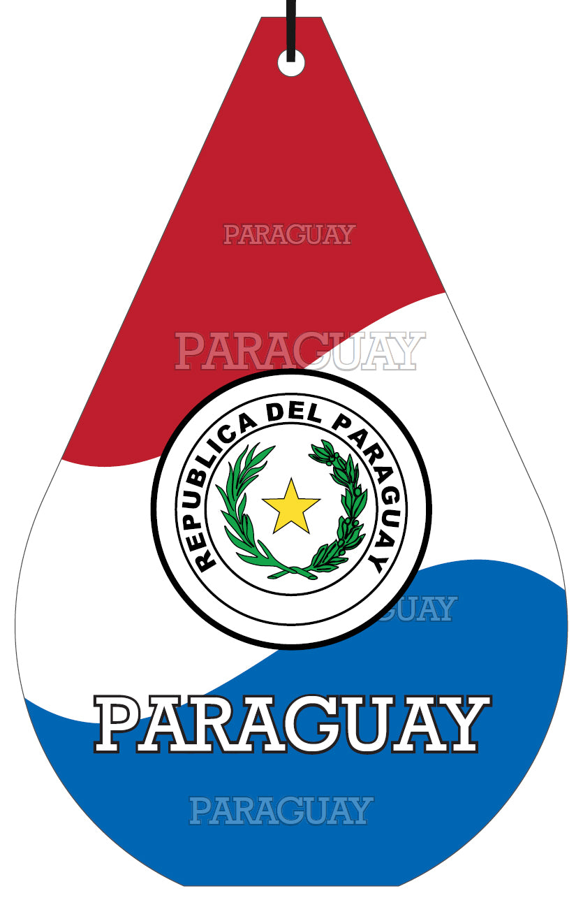 Paraguay Flag Air Freshener Wholesale Box (15 pcs)