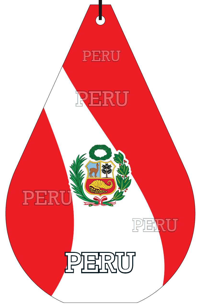 Peru Flag Air Freshener Wholesale Box (15 pcs)