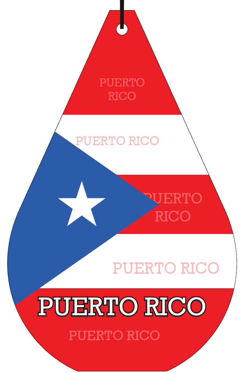 Puerto Rico Flag Air Freshener Wholesale Box (15 pcs)