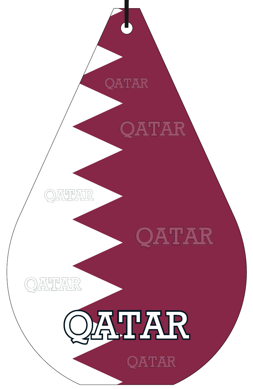 Qatar Flag Air Freshener Wholesale Box (15 pcs)