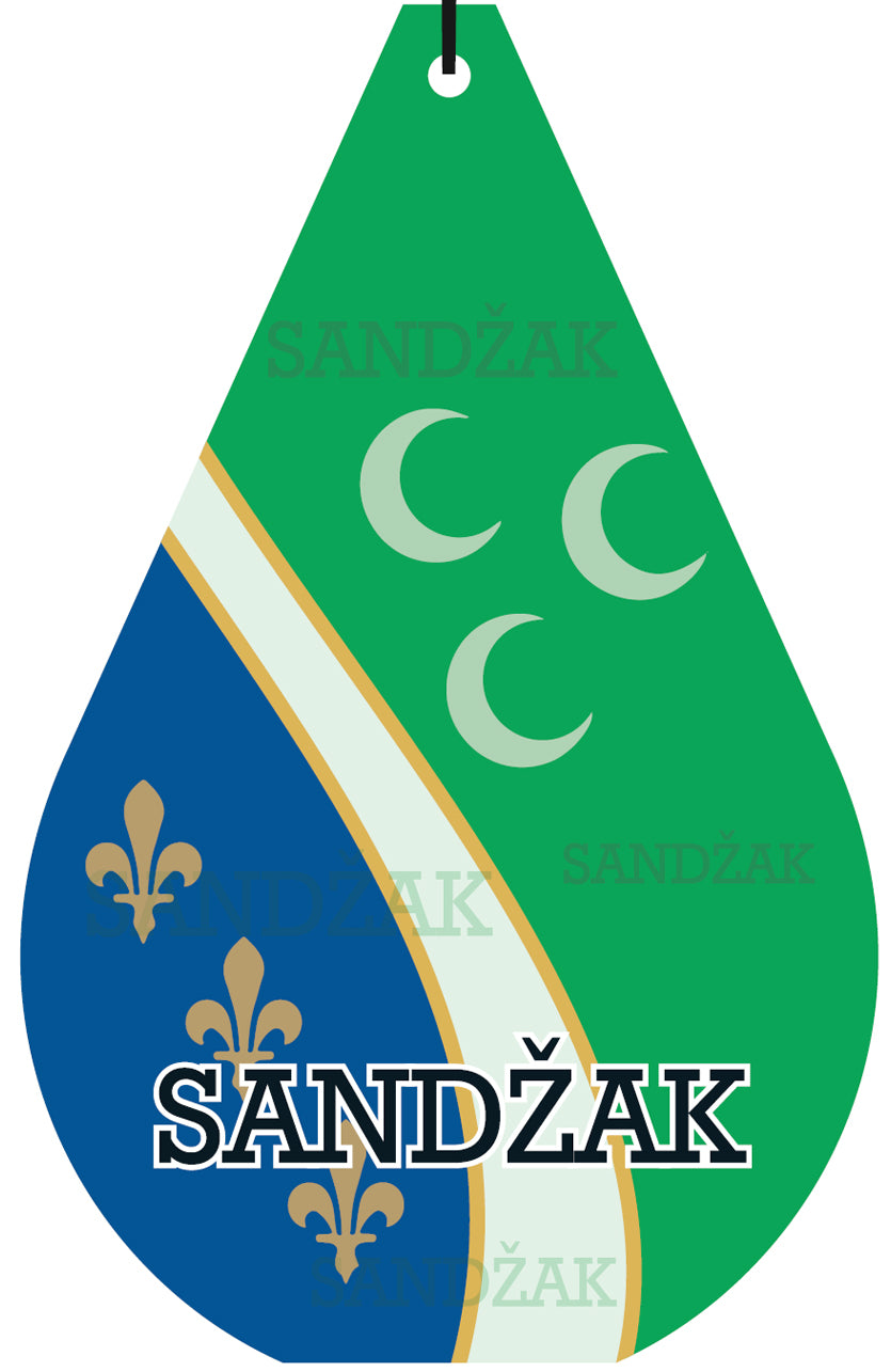 Sandzak Flag Air Freshener Wholesale Box (15 pcs)