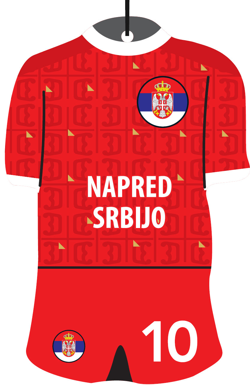 Serbia Football Jersey Air Freshener Wholesale Box (15 pcs)