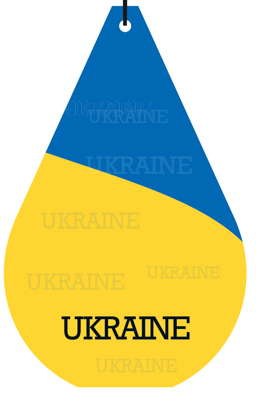 Ukraine Flag Air Freshener Wholesale Box (15 pcs)