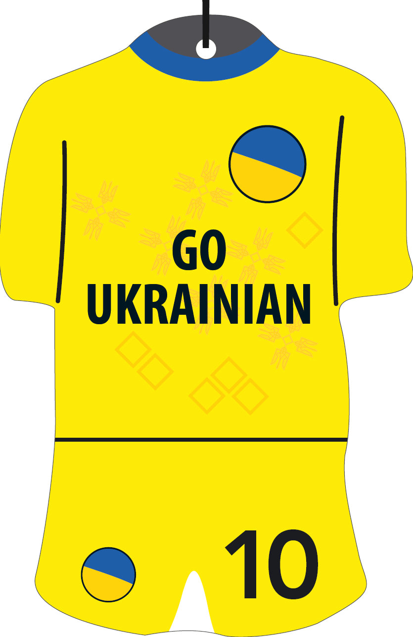 Ukraine Football Jersey Air Freshener Wholesale Box (15 pcs)