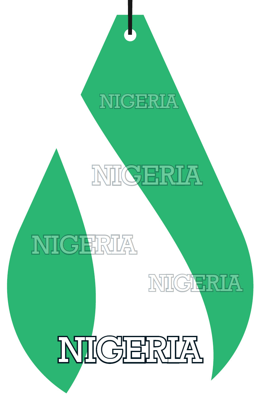 Nigeria Flag Air Freshener Wholesale Box (15 pcs)